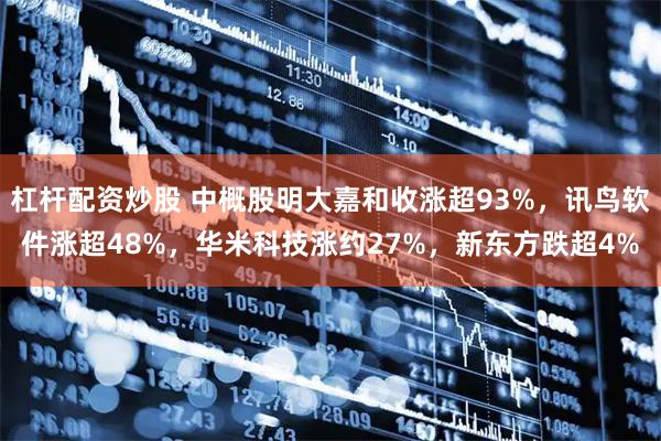 杠杆配资炒股 中概股明大嘉和收涨超93%，讯鸟软件涨超48%，华米科技涨约27%，新东方跌超4%