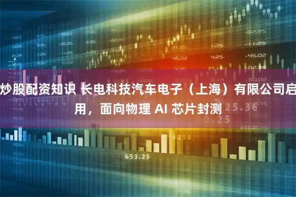 炒股配资知识 长电科技汽车电子(上海)有限公司启用,面向物理 AI 芯片封测